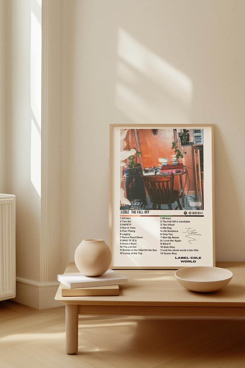 Vintage J. Cole the Fall-off Album Track List Poster | Iconic Hip Hop ...