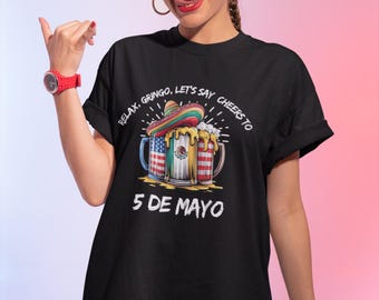 Cinco de Mayo beer mugs with sombrero T-shirt | Cinco de Mayo celebration fanny