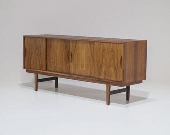 Mueble para discos de palisandro - Consola multimedia moderna de mediados de siglo