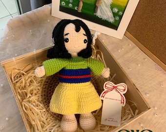 9.8" Crochet Mulan-Warrior Girl Doll, Inspired Character Amigurumi Gift for Fans