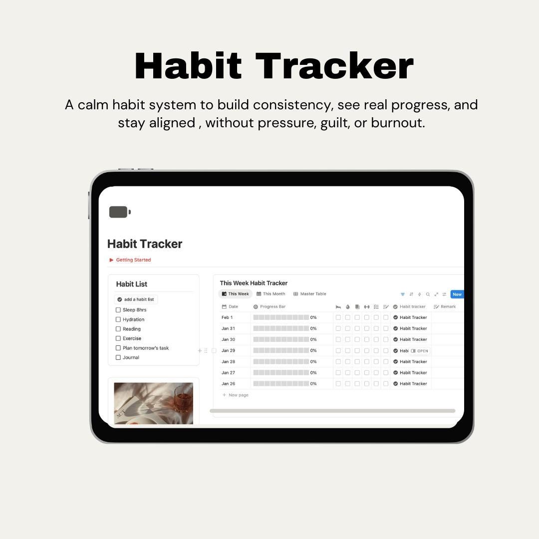 Habit Tracker Notion Template Daily Routine Log Goal Tracking ...