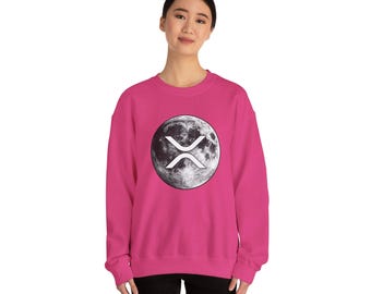 Moletom com logo da lua do XRP | Moletom com símbolo da criptomoeda XRP