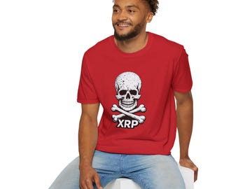 Camiseta XRP "Caveira e Ossos Cruzados" | Camiseta XRP Cripto Caveira Pirata