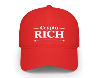 Crypto Rich Baseball Cap | Adjustable Open Back Cap