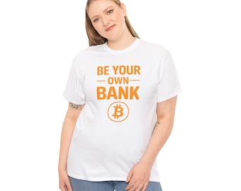 Camiseta Bitcoin "Seja Seu Próprio Banco" | Camiseta Estampada com Criptomoedas