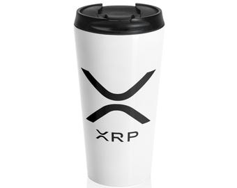 XRP Logo Stainless Steel Travel Mug | Crypto Ripple Tumbler