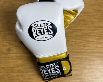 Cleto Reyes White Gold Leder Boxhandschuhe - Pro Training Sparring Ausrüstung