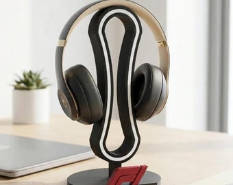 Apex Wing: soporte para auriculares inspirado en la Fórmula 1, expositor de escritorio aerodinámico.