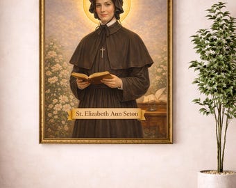St. Elizabeth Ann Seton katholische Heilige Druck, religiöse Wandkunst (digitaler Download)
