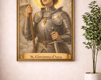 St Jeanne d'Arc Krieger Heiliger Druck, katholische religiöse Kunst (digitaler Download)