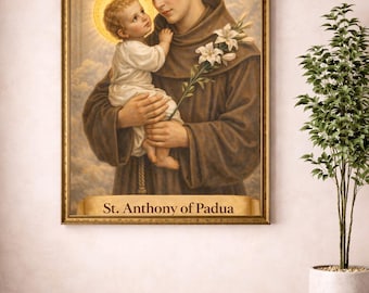 Heiliger Antonius von Padua, Katholischer Heiliger Druck, Religiöses Dekor (Digitaler Download)