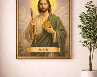 St Jude Wand Kunst zum Ausdrucken, Schutzpatron der Hoffnung (Digitaler Download)