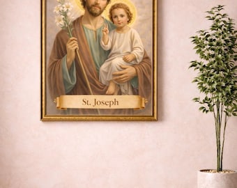 Saint Joseph druckbare Kunst katholisches religiöses Plakat