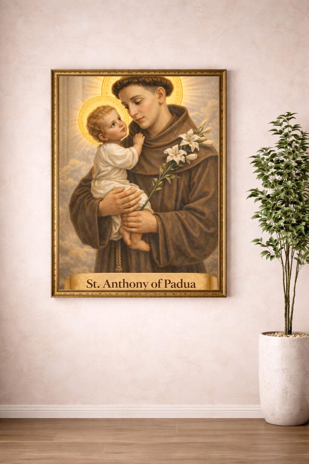 St Anthony of Padua Wall Art, Catholic Saint Print, Religious Decor ...