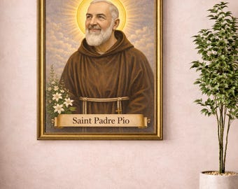 Padre Pio Sacred Wall Art Druckbare katholische Heilige Digital Download Christian Religious Poster
