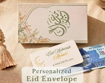 Eid Mubarak Card & Envelope | Custom Eid Money Holder | Eid Gift for kids Digital download