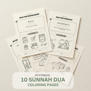 Daily Dua Coloring Pages Islamic Dua Worksheets Kids Dua Memorization Printable Adhkar Coloring Muslim Family Sunnah Duas Instant Download