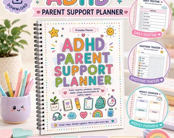 Agenda di supporto per genitori di bambini con ADHD, strumento di monitoraggio del comportamento e tabella comportamentale (download in PDF)