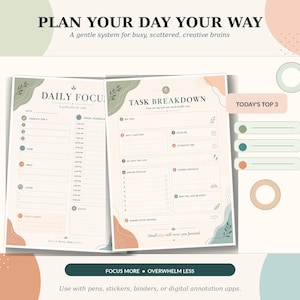 Executive ADHD Planner Printable PDF, Focus Flow, Routines and Organization image 11