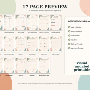 Executive ADHD Planner Printable PDF, Focus Flow, Routines and Organization image 4
