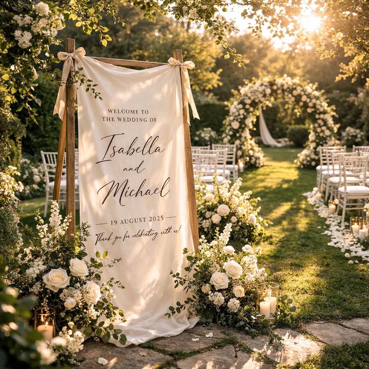 Custom Wedding Welcome Banner