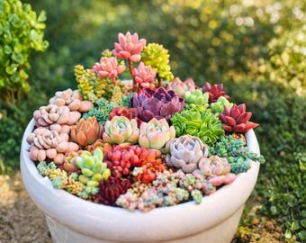 Rainbow Succulent Seeds 500pcs, Echeveria Crassula Mix, Colorful Succulent Plants, Easy Grow Indoor Garden
