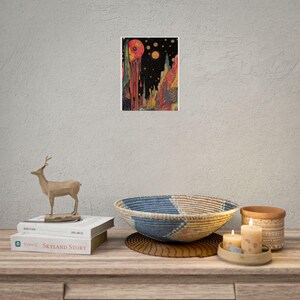 Psychedelic Dripping Planet Rolled Poster | Cosmic Surreal Landscape image 8