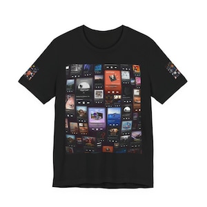 Retro Cassette Collage T-Shirt | Vintage Music Album Grid Tee