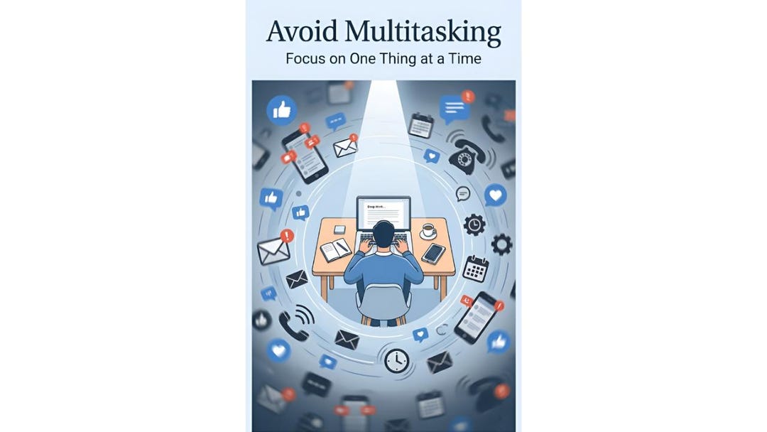 Avoid Multitasking Start Focus Ebook | Deep Work Productivity Guide for ...