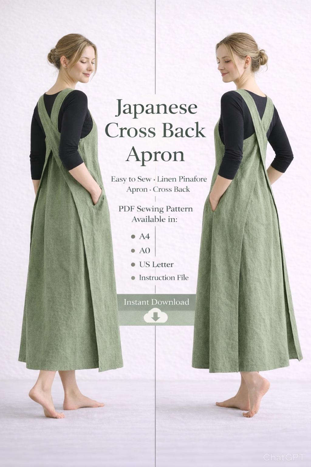 Apron Dress Pattern Sewing - Etsy Apron Dress Pattern Sewing - Etsy