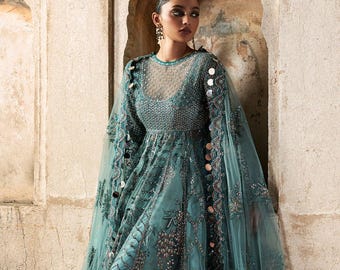 Pakistani wedding maxi dress party wear nikkah mehndi william guest outfit