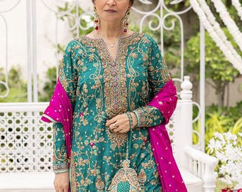 Formal wear handmade silk wedding party wear dress