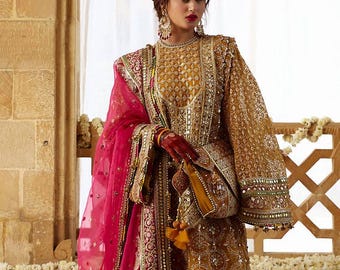 Latest pakisatni designer haldi mehendi party wear guest outfit