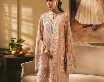 Latest NET Sharara set Pakistani indian wedding festive guest outfit