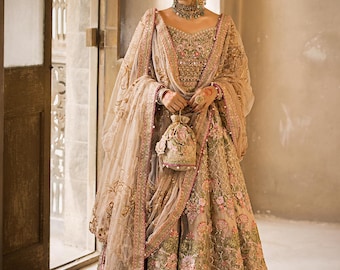 Latest pishwas maxi frock lehenga choli wedding guest party wear william outfit