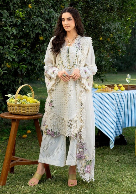 Lawn designer dress eid festive guest party wear outfit
