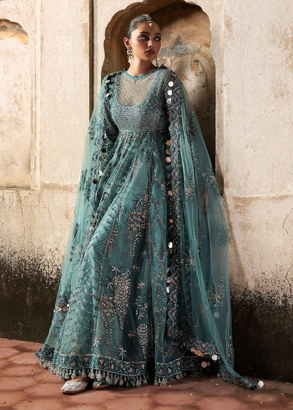 Pakistani wedding maxi dress party wear nikkah mehndi william guest outfit