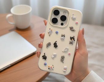 Cartoon Cat Silicone iPhone Case – Shockproof, Dustproof Animal Cover