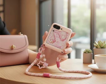 Shockproof Flip Phone Case with Lanyard for Galaxy & Razr