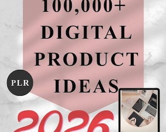 100 Million+ Digital Product Ideas Bundle, PLR MRR Passive Income (2026)