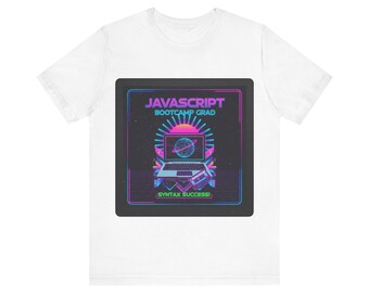 Koszulka JavaScript – prezent dla absolwenta Bootcampu – prezent dla programisty oprogramowania na zakończenie studiów