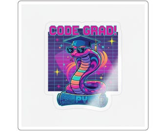 Naklejka dla programisty Pythona – prezent na ukończenie studiów – prezent dla inżyniera oprogramowania