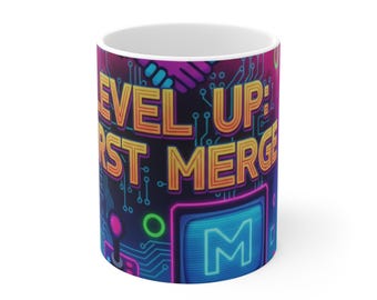 Kubek dla inżyniera oprogramowania – Pierwsza praca połączona, zabawny – prezent dla nowego programisty