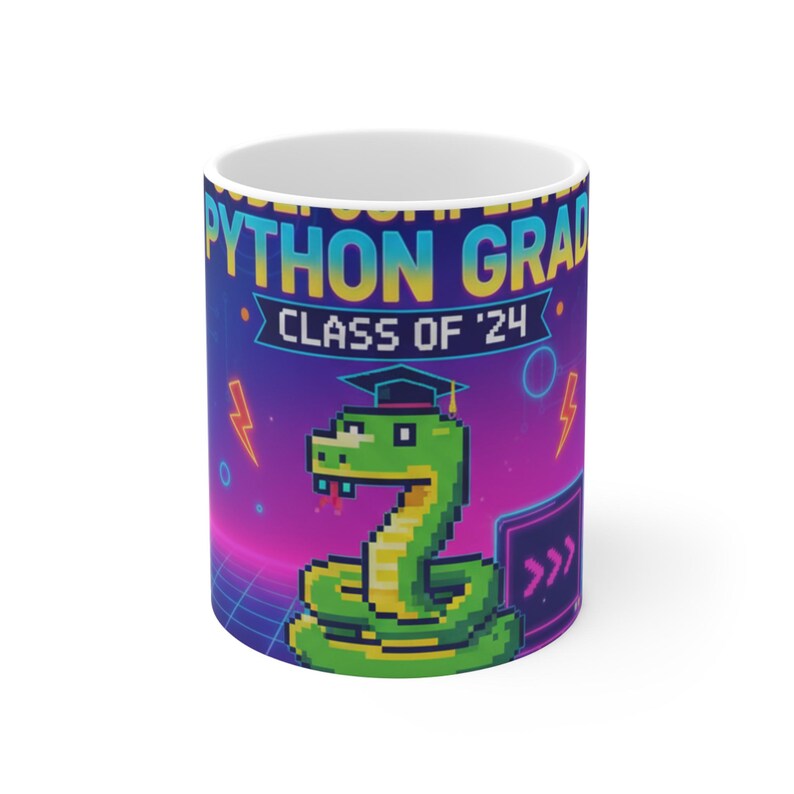 Kubek dla programisty Pythona – prezent na ukończenie studiów – prezent dla programisty od inżyniera oprogramowania zdjęcie 1