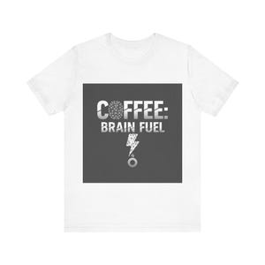 Koffie-T-shirt - My Brain Fuel - grappig cadeau voor cafeïneliefhebber - verjaardagscadeau