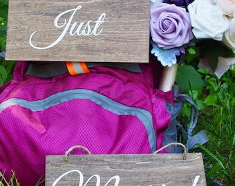 Lightweight Just Married Backpack Signs