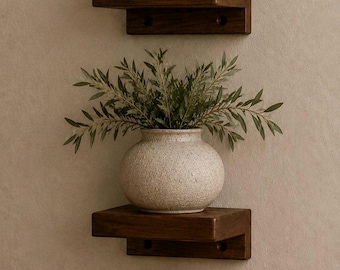 Solid Walnut Mini Floating Shelf | 4" x 4" x .75"