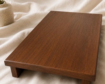 Massief Peruaans walnotenhouten staander, handgemaakte plank aanrechtblad, espressomachineverhoger