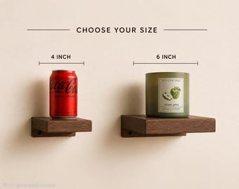 Customizable Mini Walnut Floating Shelf | Solid Wood Wall Decor Display