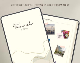 Digital Travel Journal | Hyperlinked Planner | iPad Vacation Organizer (Digital Download)